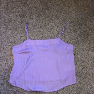 Silk spaghetti strap cropped tank